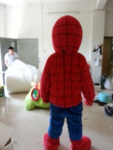 Kostum maskot untuk promosi Spiderman lucu pesta kostum anak-anak hewan uniseks kostum karakter kartun film untuk dewasa