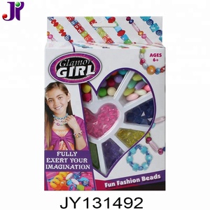 Creat-<span class=keywords><strong>accesorios</strong></span> de moda trenzados y cuentas para niña, cuentas de joyería de plástico DIY, Kits de fabricación de pulseras para niña - Product Image 6