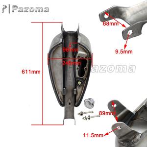 Pazoma tanque de combustível de aço cru, 2.4 galão para harley sportster xl modelos 2007-2017 - Product Image 6