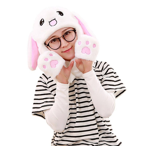 2020 kawaii Corea comparte felpa suave divertido pellizcar Orejas de conejo y unicornio Orejas de conejo móvil sombrero - Product Image 6