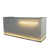 Modern office restaurant led lighting glass reception desk