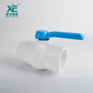 Type de valve à bille d'eau en plastique pvc, excellente pression normale directe d'usine, 4 pouces