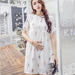 100% Cotton Printing Pregnant Women Dresses