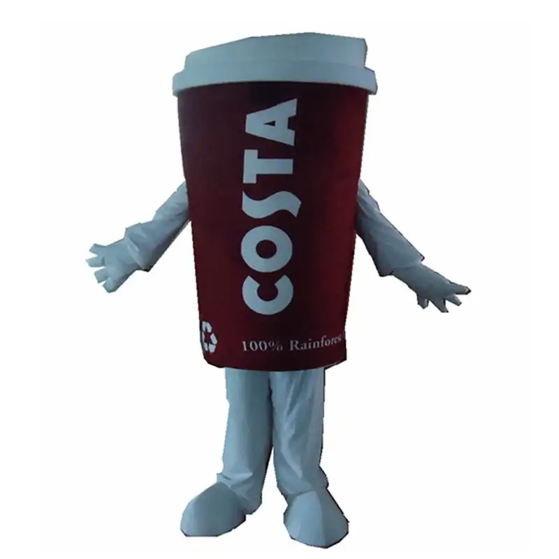 Yüksek kalite yetişkin fincan kostüm kahve fincan maskot kostümleri
