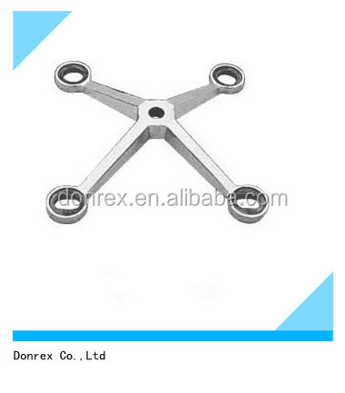 four-way arms stainless steel glass spider