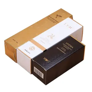 2019 Beroemde Branded Glossy Gouden Papier Parfum Kartonnen Doos Verpakking