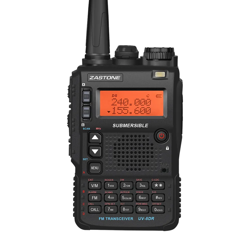 Zastone UV-8DR يده UHF <span class=keywords><strong>VHF</strong></span> هام راديو مع 128 مجموعات قنوات التخزين