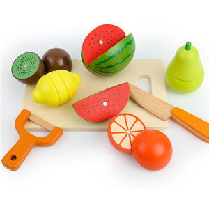 Bricolage Jeu de Rôle Enfants Semblant Préscolaire Jeu de <span class=keywords><strong>Cuisine</strong></span> <span class=keywords><strong>En</strong></span> <span class=keywords><strong>Bois</strong></span> <span class=keywords><strong>Jouet</strong></span> De Coupe De Fruit - Product Image 2