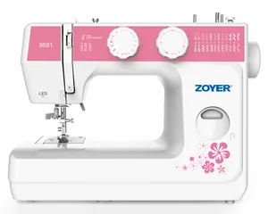 Zoyer-máquina de coser doméstica ZY9891, venta al por mayor, fácil de operar, de una sola aguja