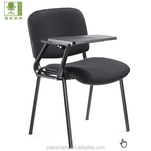 Silla para estudiantes, ISO, entrenamiento, conferencia, tela, escuela, oficina, con almohadilla de escritura, chaise bureau