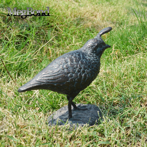 Statuetta decorativa da giardino in ghisa, in metallo statuetta di piccolo uccello - Product Image 6