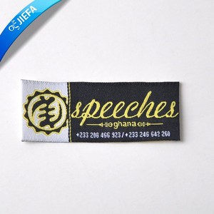 Etichetta intrecciata con logo di abbigliamento personalizzato di colore all'ingrosso - Product Image 5