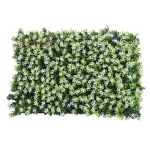 Pannelli verdi di vite e felce erba artificiale Privacy edera recinzione plastica mista decorazione della parete verde artificiale ecologica