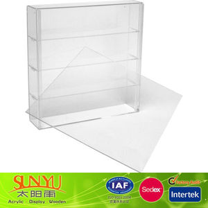 Claro montado en la pared decorativos de navidad de acrílico cajas de regalo con tapa para 3" juguetes de vinilo figures, - Product Image 1