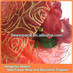 sola rosa de flores de <span class=keywords><strong>organza</strong></span> de la <span class=keywords><strong>manga</strong></span> - Product Image 1