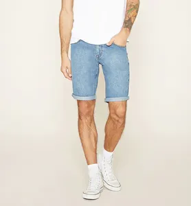 Quần Short Denim Nam Sản Xuất Quần Jean Nam Bán Buôn Quần Short Đồng Bằng Cổ Điển