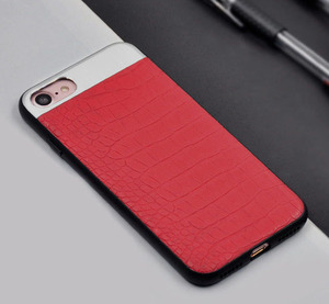 Cuero de lujo de la PU del cocodrilo piel metal teléfono celular caso contraportada para iPhone x 8 8 más 7 7 más 6 6 Más - Product Image 2