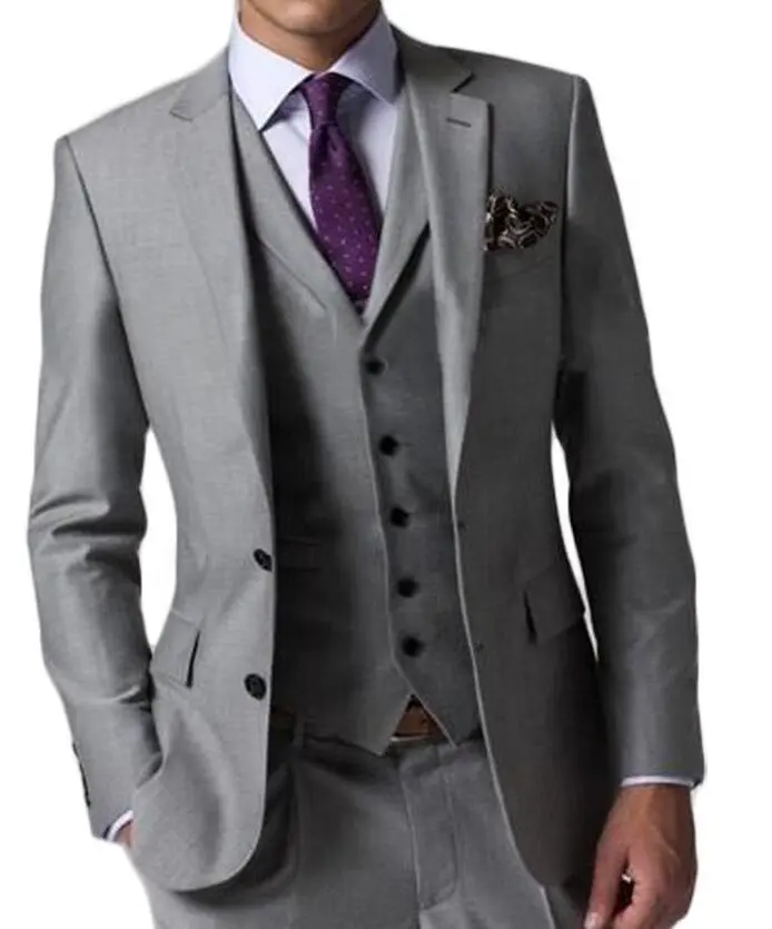 Morili 3 piece suit custom slim fit wedding suits Gray Navy blue Blazer suits set for men MMA202