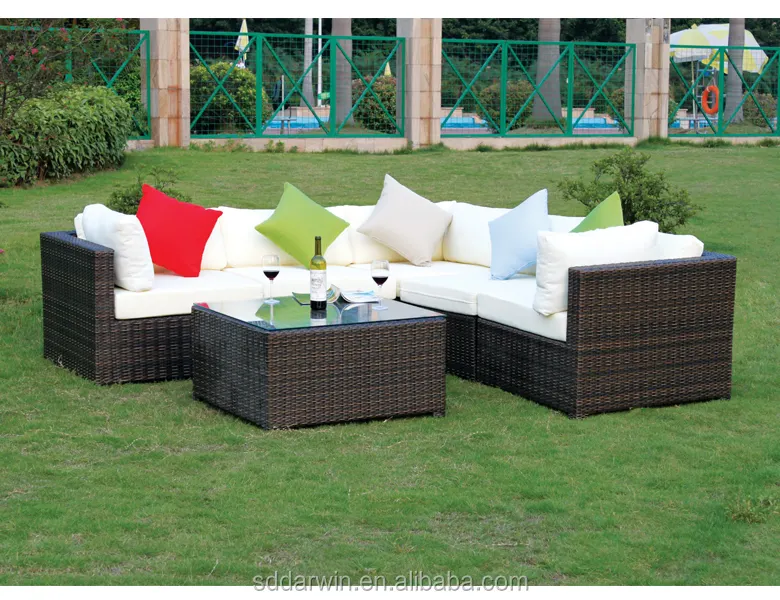 Neues Design Gespräch Rattan Ecke Set Outdoor Sofa Set Gartenmöbel