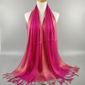 Zp bông và bạc dây hijab Viscose hồi giáo mặc trực tuyến bán buôn - Product Image 2
