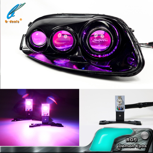 Accessori per auto decorazione Luce LED RGB demone diavolo occhio occhio per lente del proiettore - Product Image 2