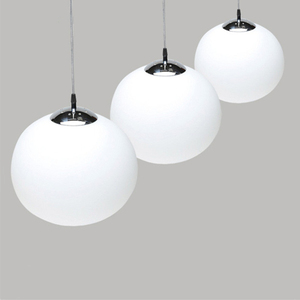 Lampes suspendues en <span class=keywords><strong>verre</strong></span> sphérique fantaisie pour chambre à coucher intérieure, <span class=keywords><strong>luminaire</strong></span> décoratif LED en <span class=keywords><strong>verre</strong></span> sphérique blanc - Product Image 1