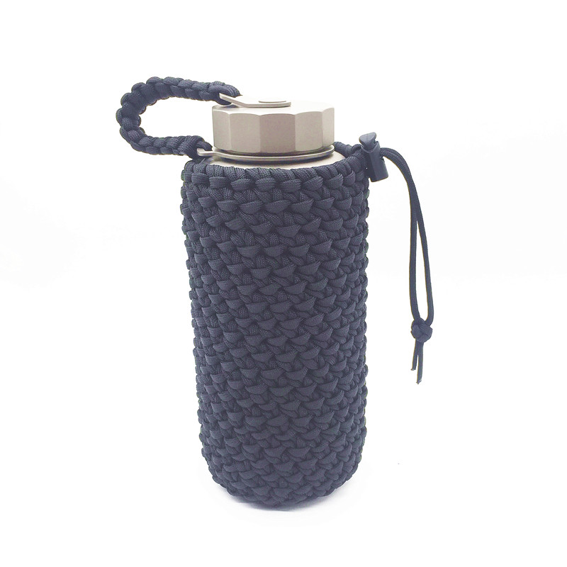 Suporte de garrafa de água com tela paracord, suporte de garrafa de água esportivo para áreas externas e acampamento