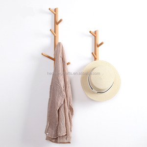 <strong>Oak</strong> Wooden Wall Hanging Creative <strong>Coat</strong> <strong>Hooks</strong> - Product Image 3