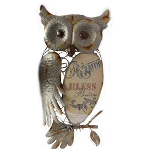 Antique Decorative Metal Owl Craft