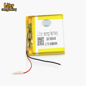 Rechargeable battery lithium polymer battery battery 3,7 V 303540, 500 mah Li-ion battery - Product Image 1