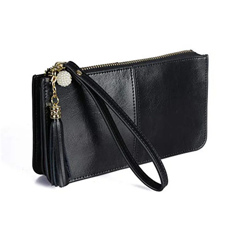 New Fashion Women Pu Leather Wristlet Wallet Bag Small Party Clutch Purse With Card Holder
