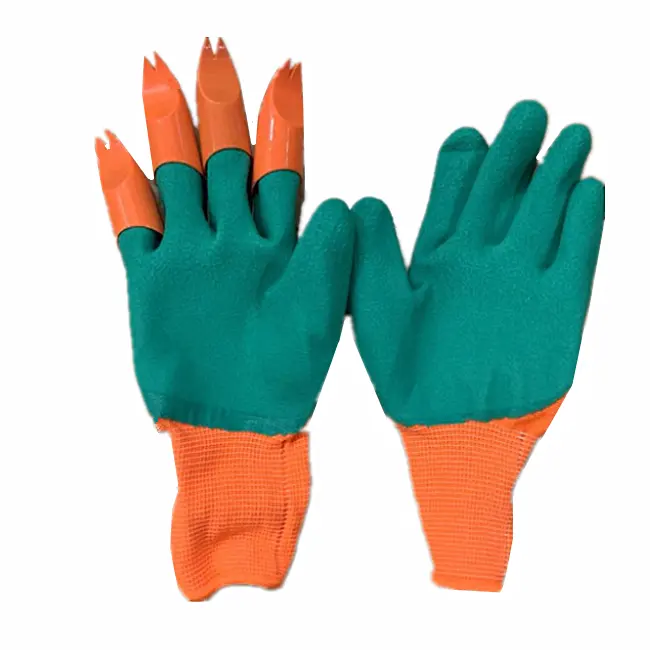 Amazon customized Hot Sale Garden Gloves With Plastic Claws