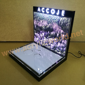 การออกแบบที่กำหนดเองร้านขายปลีกเคาน์เตอร์โฆษณาอะคริลิเครื่องสำอางแต่งหน้ายืนแสดงผู้ถือเครื่องสำอางชั้นวางจอแสดงผล - Product Image 6