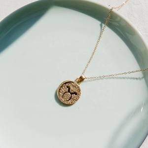 MO-N2019003 MoyaMiya 2019 nouvelle haute qualité plaqué or Zodiaque Pièce Choker Collier Astrologie Mode dames Bijoux collier - Product Image 5
