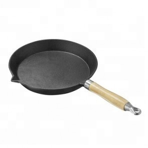 Sartén para freír <span class=keywords><strong>de</strong></span> hierro fundido con mango <span class=keywords><strong>de</strong></span> madera, Popular - Product Image 4