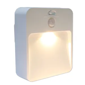 TS Lighting-luz nocturna de inducción para baño, sensor de movimiento pir con batería de 3AA