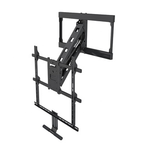 Cheminée à ressort à gaz en métal, <span class=keywords><strong>support</strong></span> <span class=keywords><strong>mural</strong></span> <span class=keywords><strong>TV</strong></span> télescopique pliant avec <span class=keywords><strong>barre</strong></span> <span class=keywords><strong>de</strong></span> <span class=keywords><strong>son</strong></span> - Product Image 2