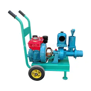 Farmland irrigation diesel engine 4" inch water pump hand press centrifugal pump for sale