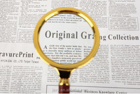 10X 60mm 70mm 80mm 90mm Diameter Reading Magnifying Glass Gold-Plated Wood Handle Magnifying Glass