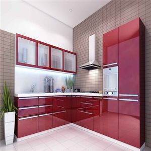 Vermonhouzz nuovo modello di alluminio rosso armadio da <span class=keywords><strong>cucina</strong></span> <span class=keywords><strong>cucina</strong></span> Design completo di <span class=keywords><strong>mobili</strong></span> da <span class=keywords><strong>cucina</strong></span> - Product Image 3