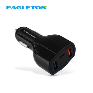 HıZLı Hızlı qc <span class=keywords><strong>3</strong></span>.0 Araç Şarj 1type-c 2 port USB Şarj Adaptörü Için Cep Telefonu - Product Image 2