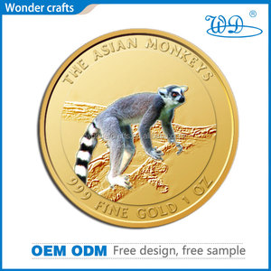 Moneda de hoja de arce con acabado granulado fundido a presión chapado en oro conmemorativo con logotipo personalizado al por mayor - Product Image 3