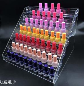 Présentoir à vernis à ongles en acrylique moderne personnalisé avec montage facile pour bureau et 1 étagère - Product Image 2