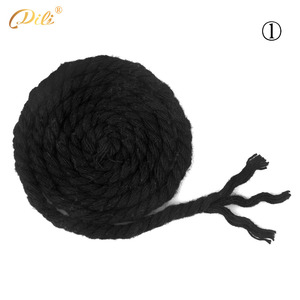 High Quality 3-strands Twisted <strong>Black</strong> Cotton <strong>Ropes</strong> Customs Colors Twisted Cotton Cords for Garment and <strong>Decoration</strong> - Product Image 4