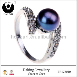 Mayor del estilo árabe moda anillo Moti perla anillo de boda nuevo modelo - Product Image 4