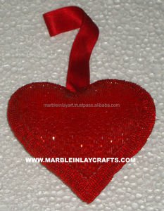 Magnifiques décorations de Noël en forme de cœurs rouges - Product Image 1