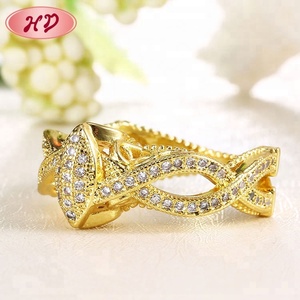 Ultimi Disegni Anello In Oro Placcato Oro di Nozze Anelli Di Fidanzamento - Product Image 2
