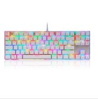 MOTOSPEED K87S RGB Logo OEM Lampu Latar 87 Tombol Keyboard Mekanik Berkabel untuk Gaming LoL CF