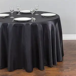 Cubierta de poliéster satinado para mesa y mantel para mesa de boda