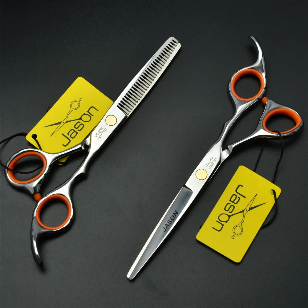 303 #6 ''Nhãn Hiệu Jason TOP GRADE Kéo Làm Tóc JP 440C Chuyên Nghiệp Thợ Cắt Kéo Kéo Mỏng Shears Kéo Tóc